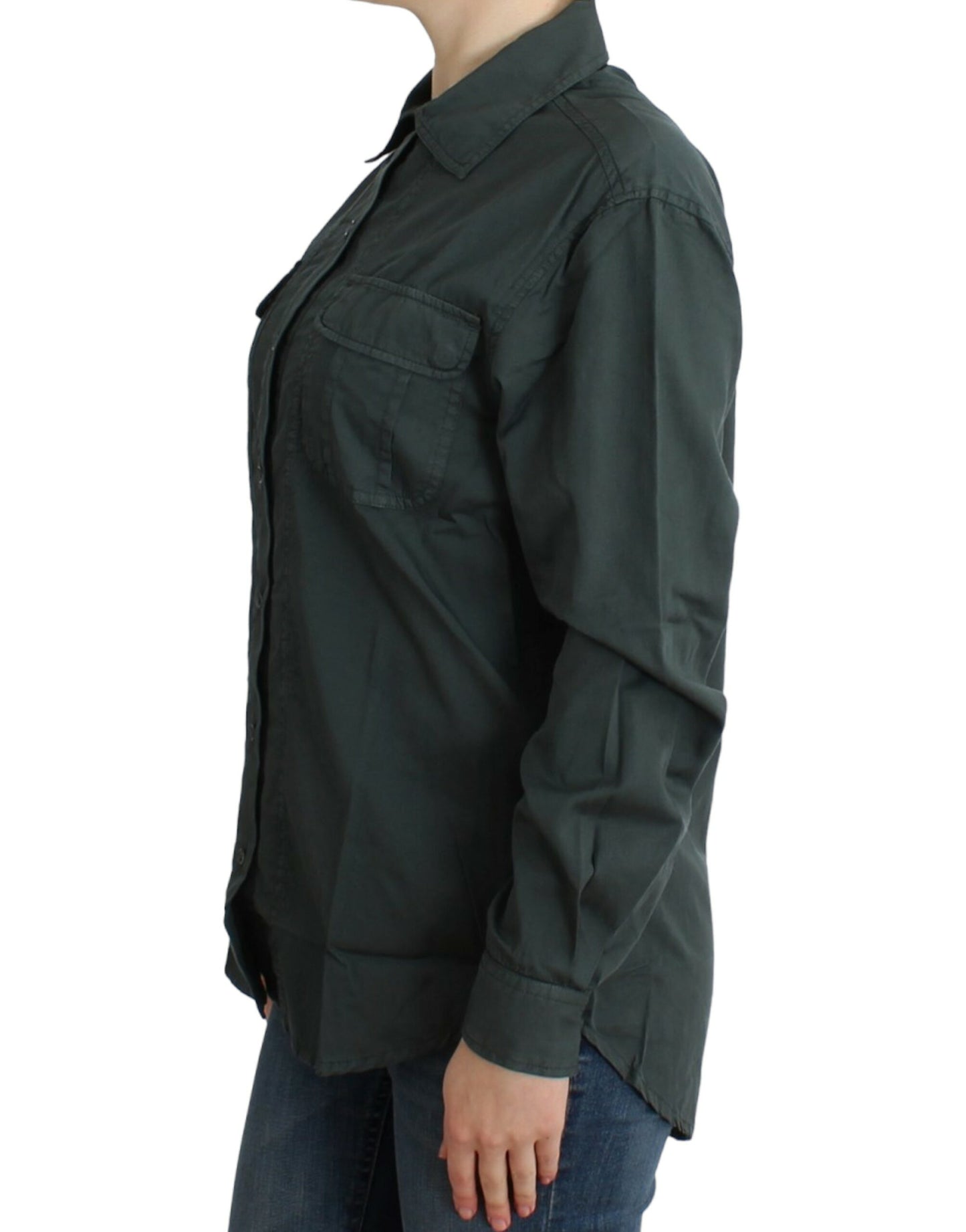 Camisa abotonada gris Cavalli