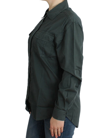 Camisa abotonada gris Cavalli