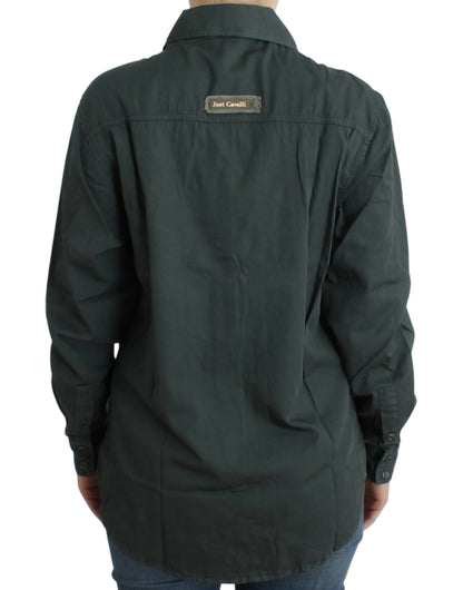 Camisa abotonada gris Cavalli