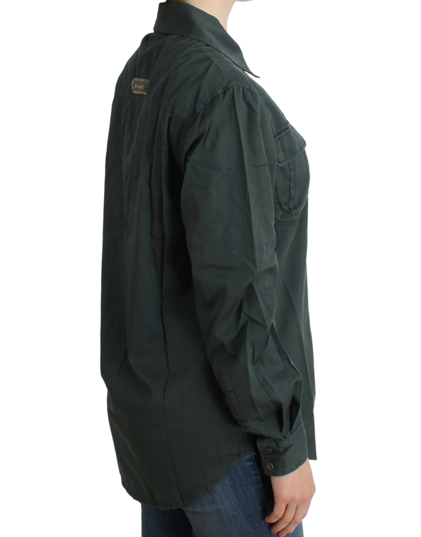 Camisa abotonada gris Cavalli