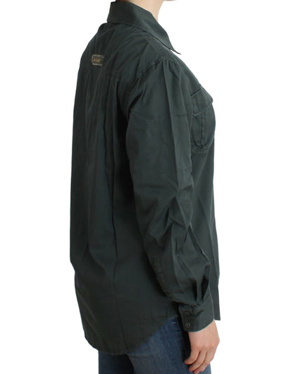 Camisa abotonada gris Cavalli