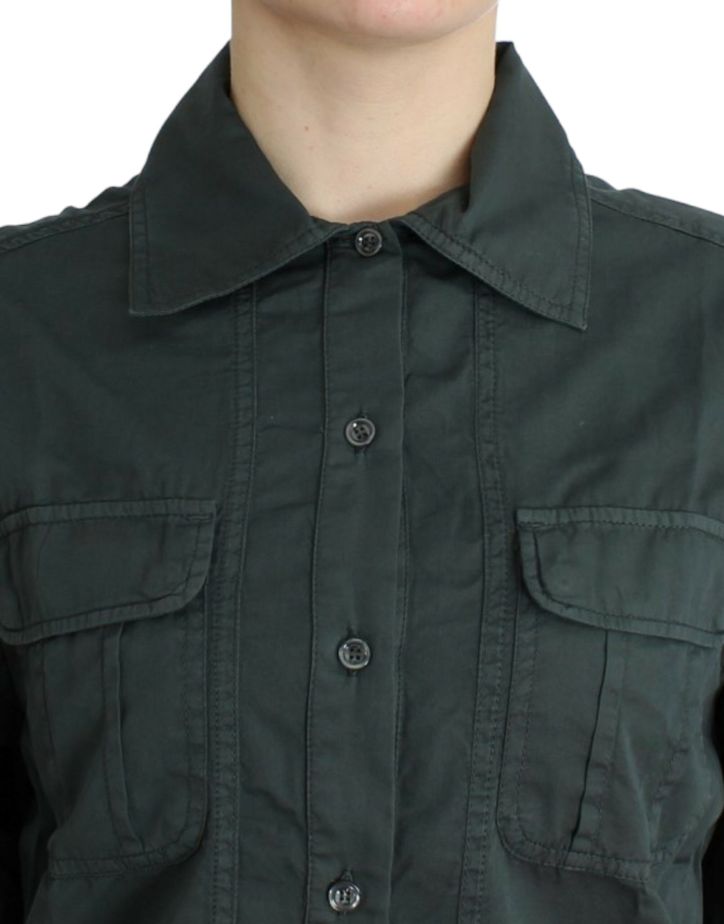 Camisa abotonada gris Cavalli