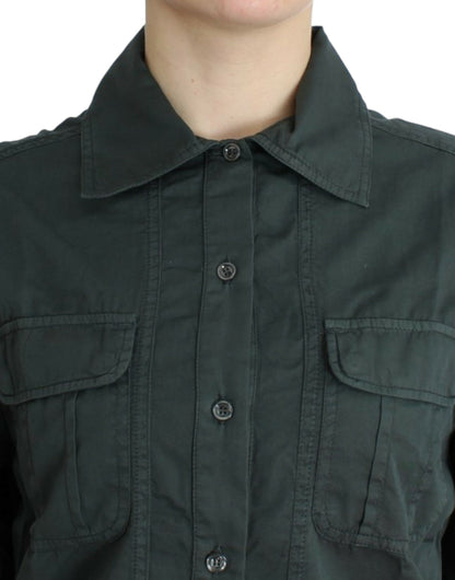 Camisa abotonada gris Cavalli