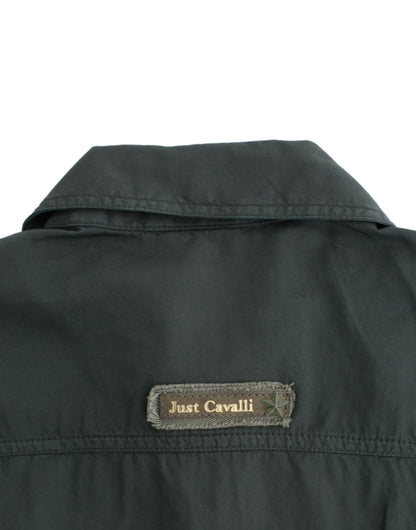 Camisa abotonada gris Cavalli