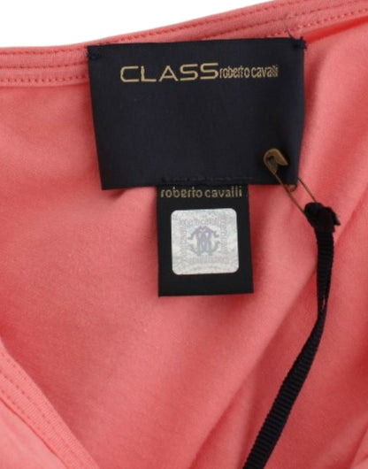 Top de tirantes Cavalli rosa de algodón
