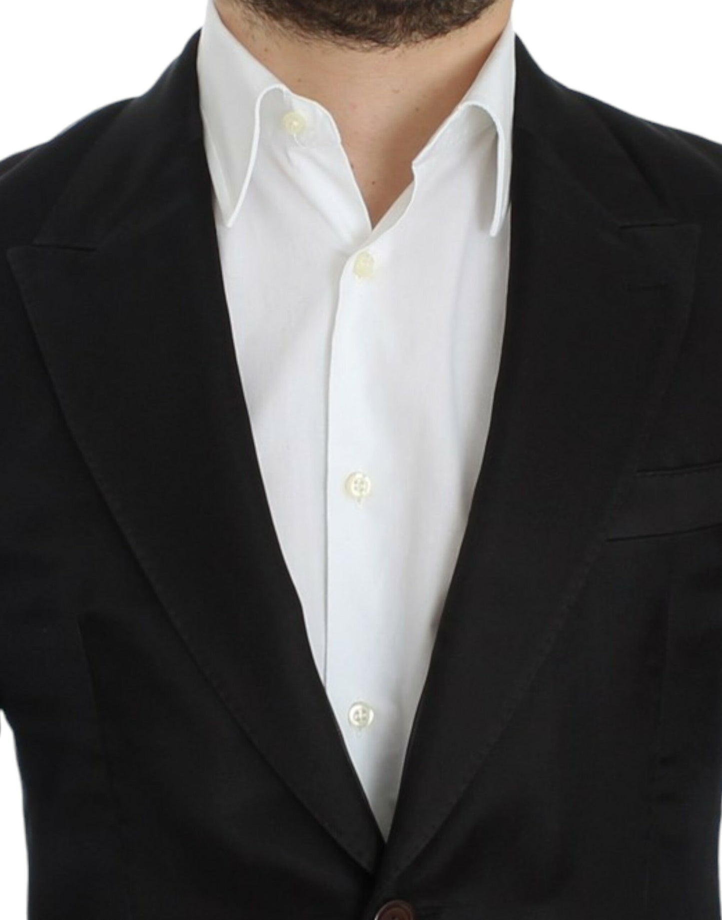 Blazer de seda negro entallado de Dolce & Gabbana