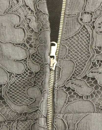 Vestido de pasarela Sicily de encaje floral negro de Dolce & Gabbana