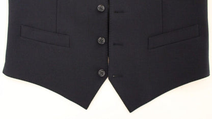 Chaleco de vestir formal de lana azul Dolce & Gabbana