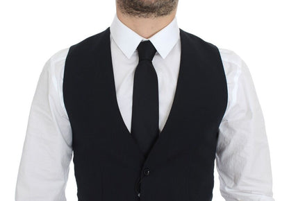 Chaleco de vestir formal de lana azul Dolce & Gabbana