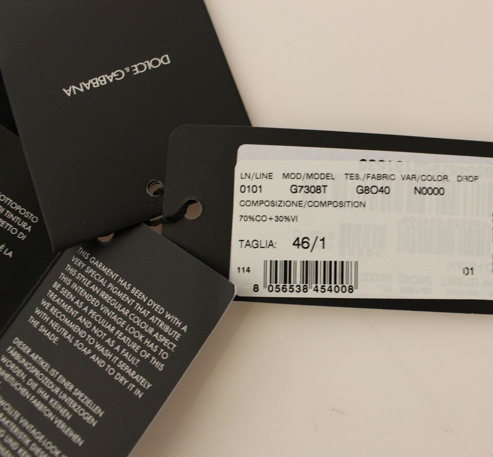 Chaleco de vestir Dolce & Gabbana de mezcla de algodón negro