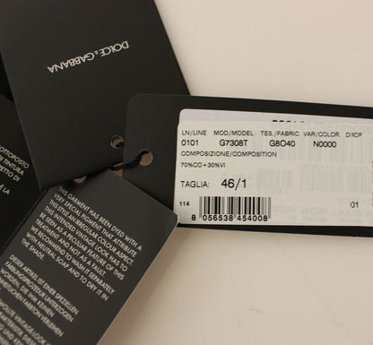 Chaleco de vestir Dolce & Gabbana de mezcla de algodón negro