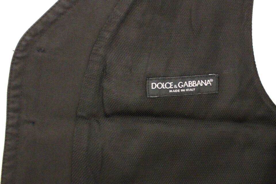 Chaleco de vestir Dolce & Gabbana de mezcla de algodón negro