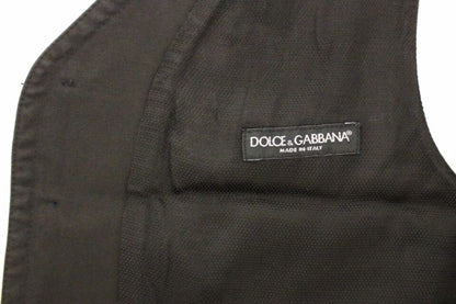 Chaleco de vestir Dolce & Gabbana de mezcla de algodón negro