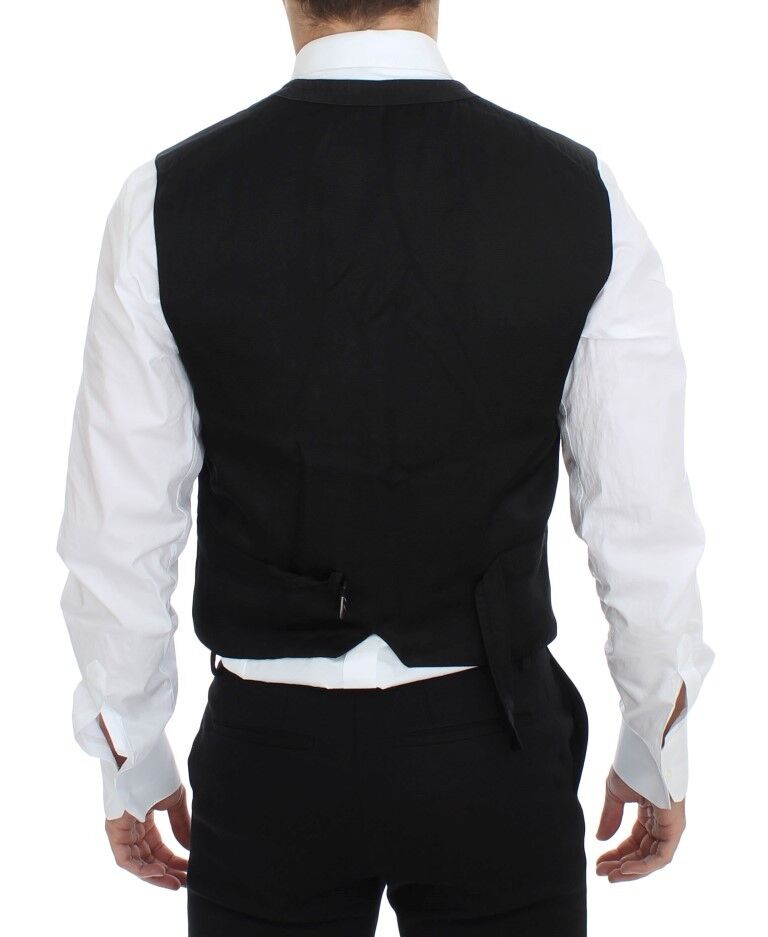 Chaleco de vestir Dolce & Gabbana de mezcla de algodón negro