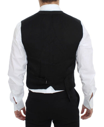 Chaleco de vestir Dolce & Gabbana de mezcla de algodón negro