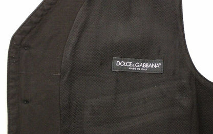 Chaleco Blazer Vestido de Lino y Algodón Negro Dolce & Gabbana
