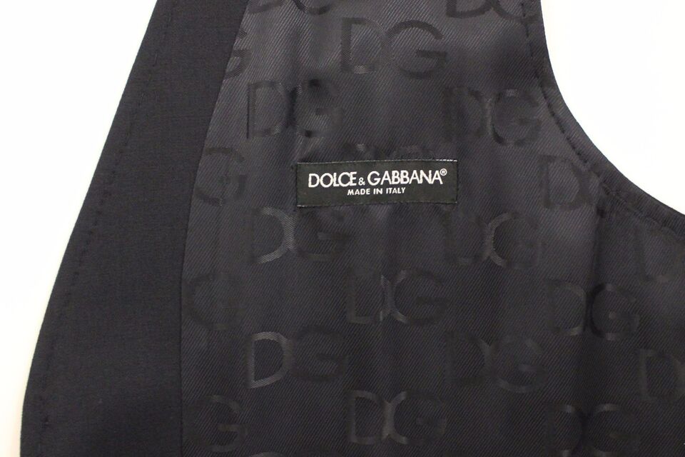 Chaleco tipo blazer de algodón elástico azul Dolce & Gabbana