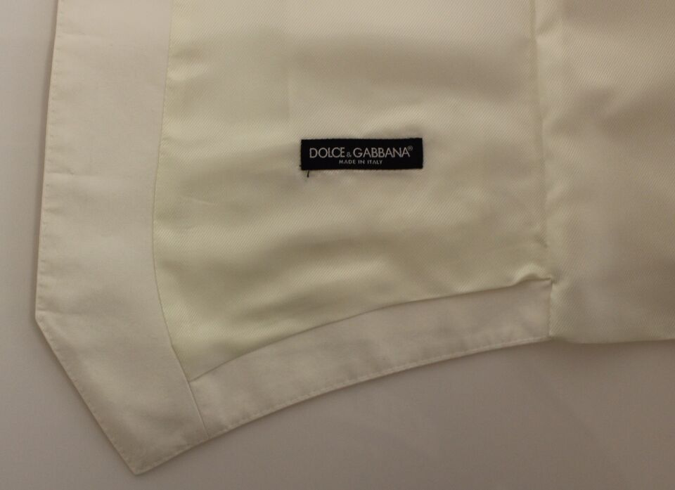 Chaleco de vestir tipo blazer Dolce & Gabbana de mezcla de algodón y seda blanca