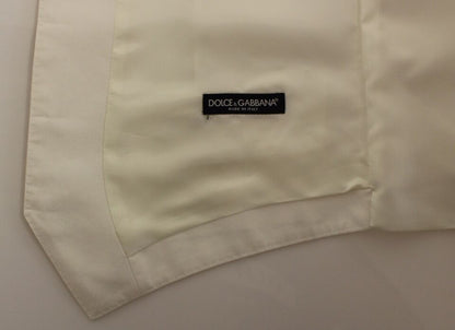 Chaleco de vestir tipo blazer Dolce & Gabbana de mezcla de algodón y seda blanca