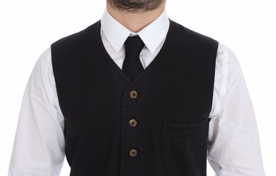 Chaleco Blazer Dolce & Gabbana de Algodón Viscosa Negro