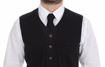 Chaleco Blazer Dolce & Gabbana de Algodón Viscosa Negro