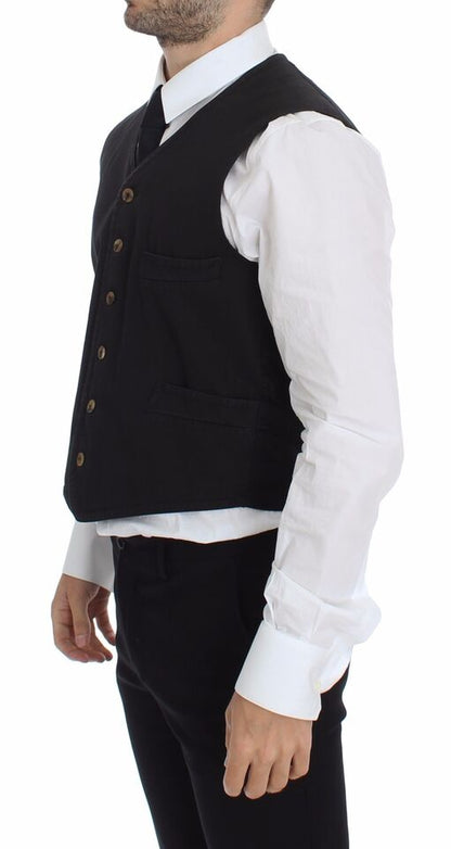 Chaleco Blazer Dolce & Gabbana de Algodón Viscosa Negro