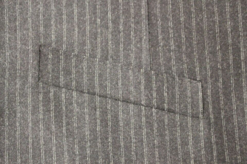 Chaleco de lana de raya diplomática gris Dolce & Gabbana de un solo botón