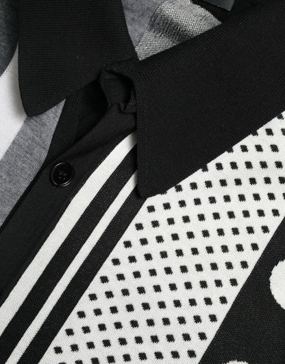 Dolce & Gabbana Suéter/Cárdigan tipo Polo en Blanco y Negro