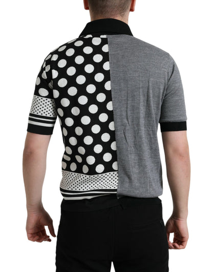 Dolce & Gabbana Suéter/Cárdigan tipo Polo en Blanco y Negro