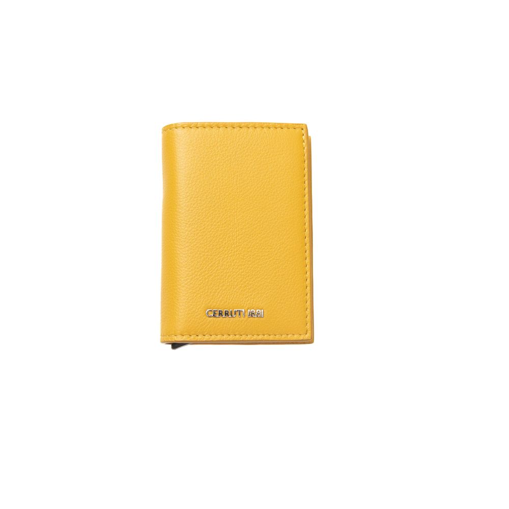 Cartera de hombre Cerruti 1881 de piel de becerro amarilla