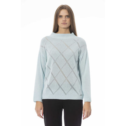 Suéter de lana azul claro para mujer Baldinini Trend