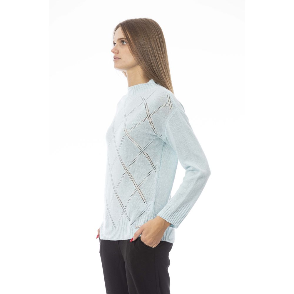 Suéter de lana azul claro para mujer Baldinini Trend