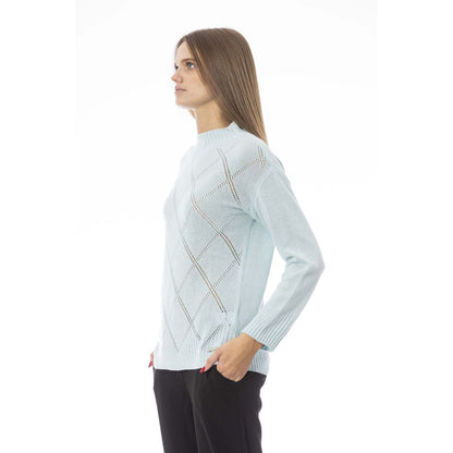 Suéter de lana azul claro para mujer Baldinini Trend