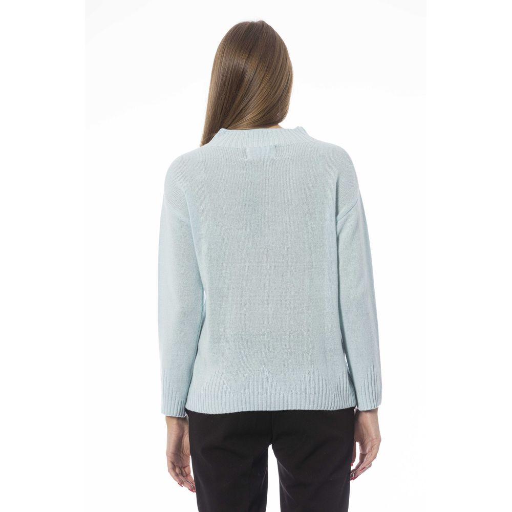 Suéter de lana azul claro para mujer Baldinini Trend