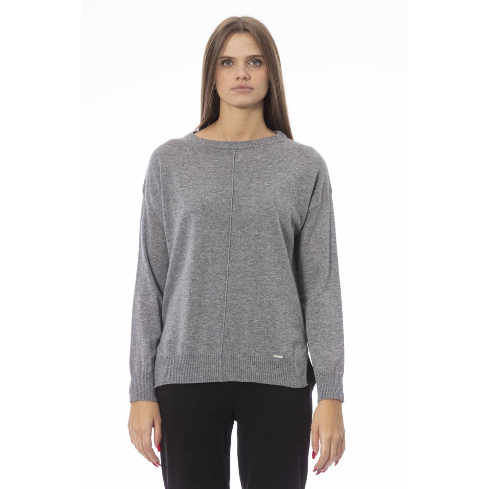 Baldinini Trend Suéter gris de viscosa para mujer