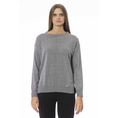 Baldinini Trend Suéter gris de viscosa para mujer