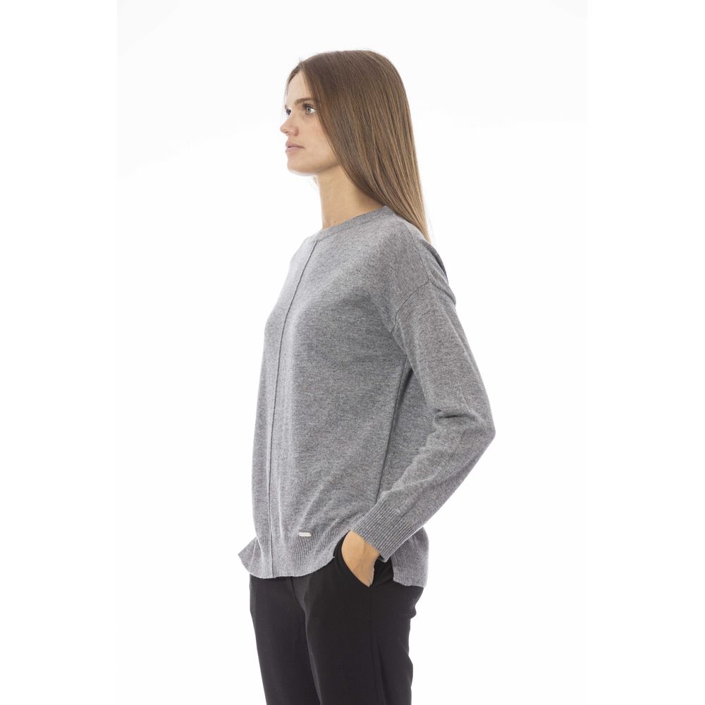 Baldinini Trend Suéter gris de viscosa para mujer