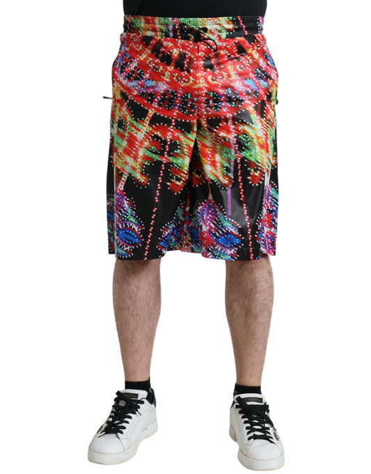Dolce & Gabbana Bermuda Masculina Estampado Luminarie Multicolor