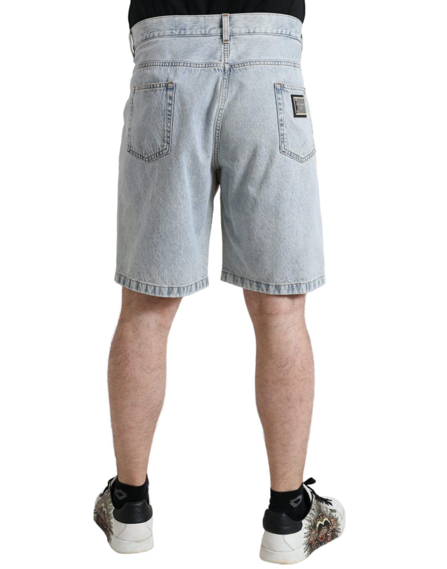 Bermudas vaqueras con estampado floral multicolor de Dolce & Gabbana