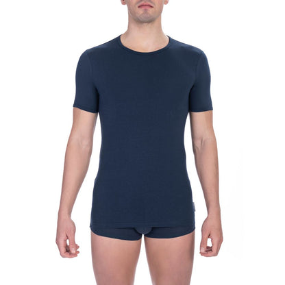 Camiseta de algodón azul Bikkembergs para hombre