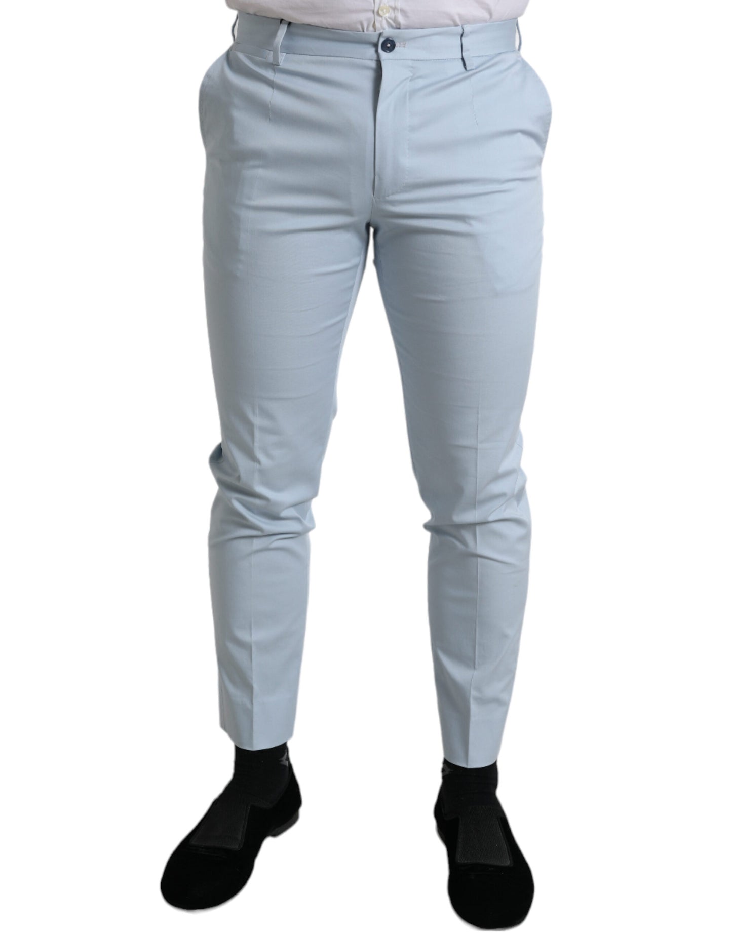 Pantalones Pitillo Dolce & Gabbana de Algodón Elástico Azul Cielo