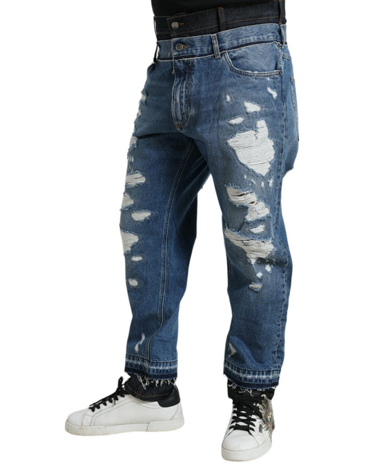 Vaqueros de hombre Dolce & Gabbana de algodón azul rasgado