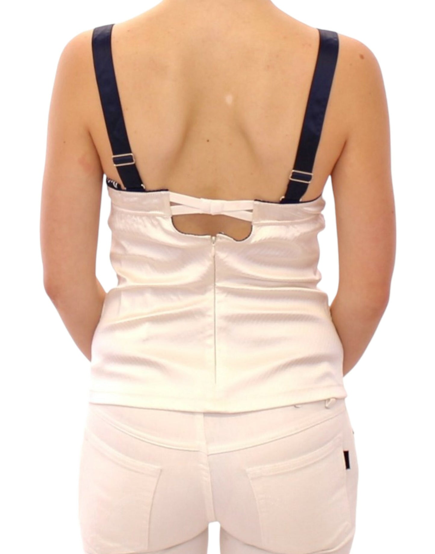 Camiseta de tirantes blanca con motivo marinero de Dolce & Gabbana