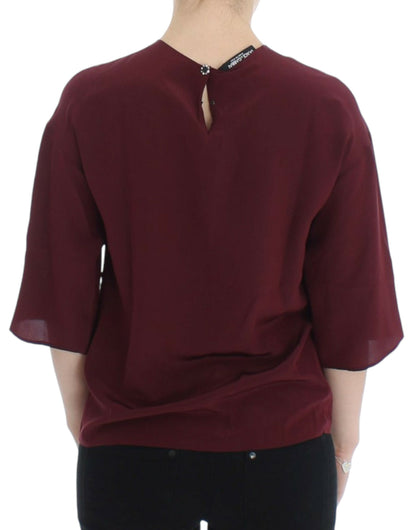 Blusa de seda Dolce & Gabbana roja de manga 3/4