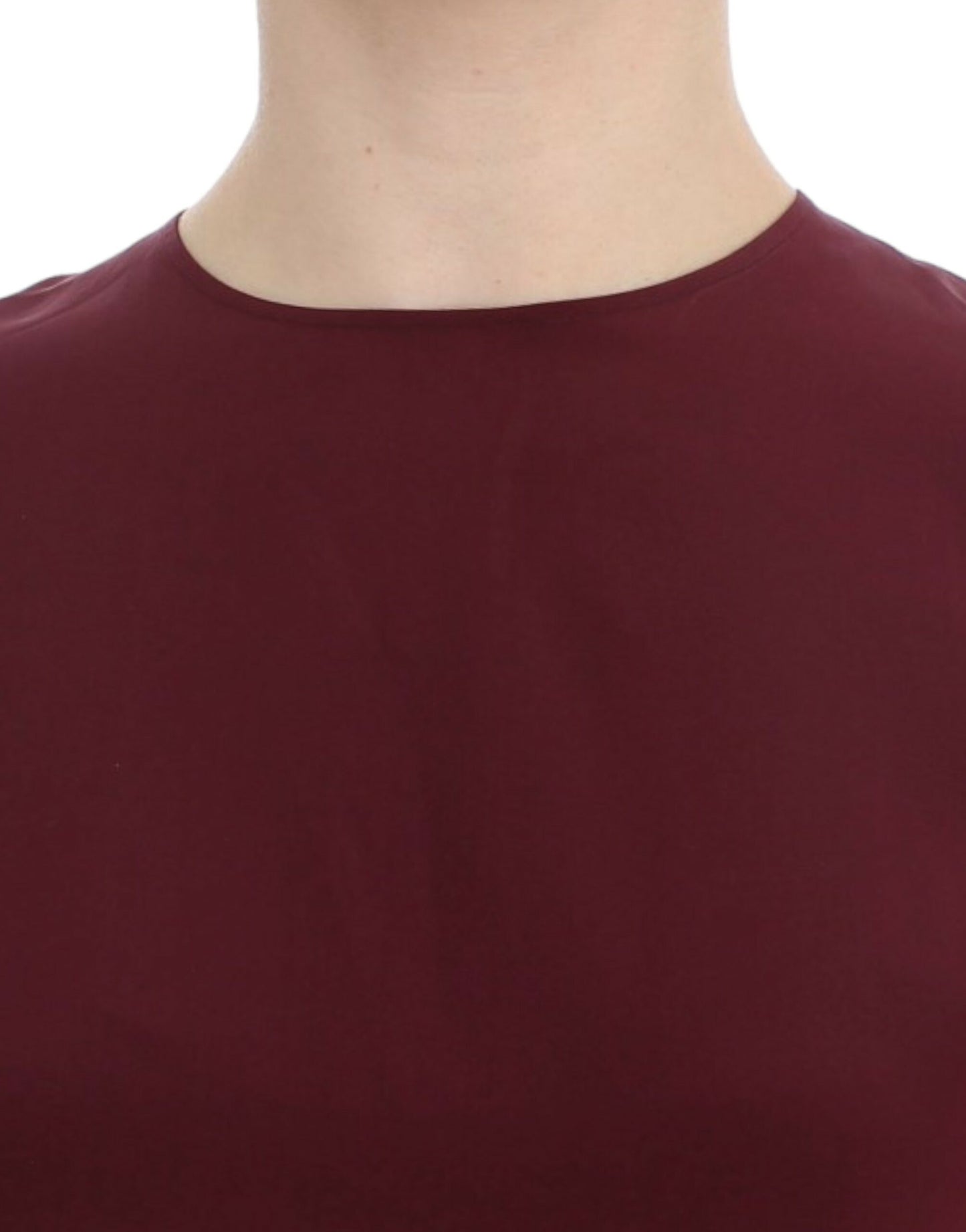 Blusa de seda Dolce & Gabbana roja de manga 3/4