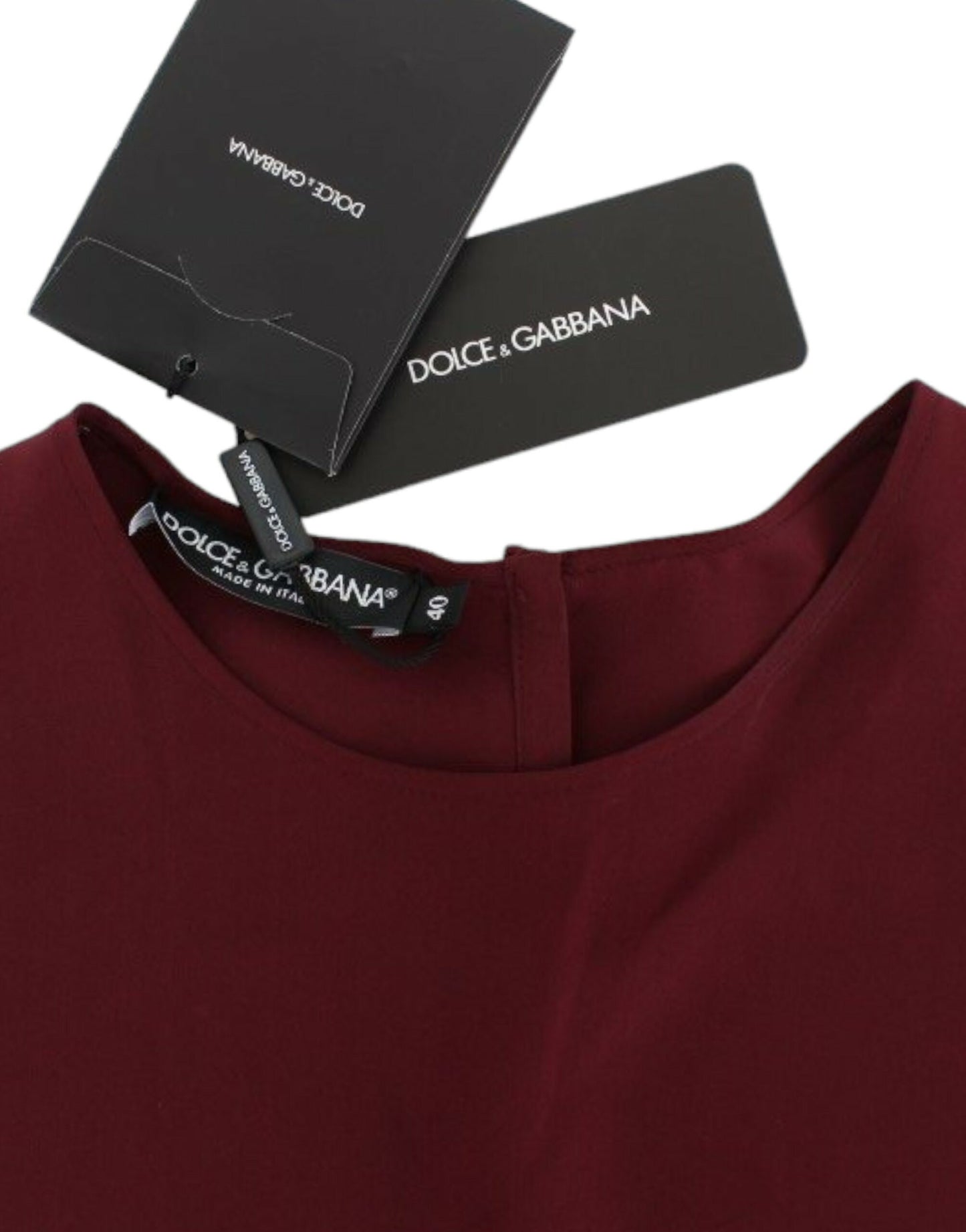 Blusa de seda Dolce & Gabbana roja de manga 3/4