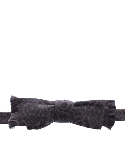 Pajarita de lana gris y negra de Dolce & Gabbana