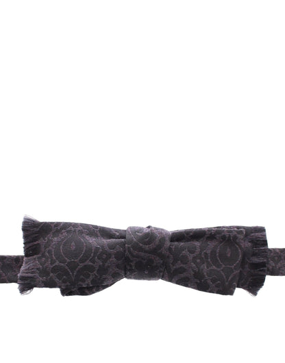 Pajarita Dolce & Gabbana de Lana y Seda Gris Negra