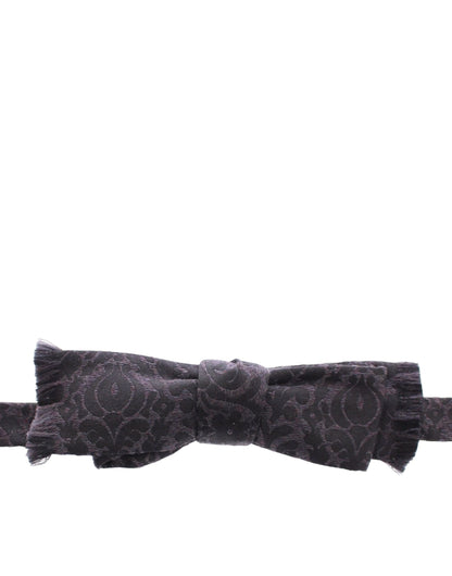 Pajarita Dolce & Gabbana de Lana y Seda Gris Negra