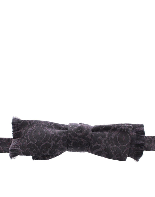 Pajarita Dolce & Gabbana de Lana y Seda Gris Negra